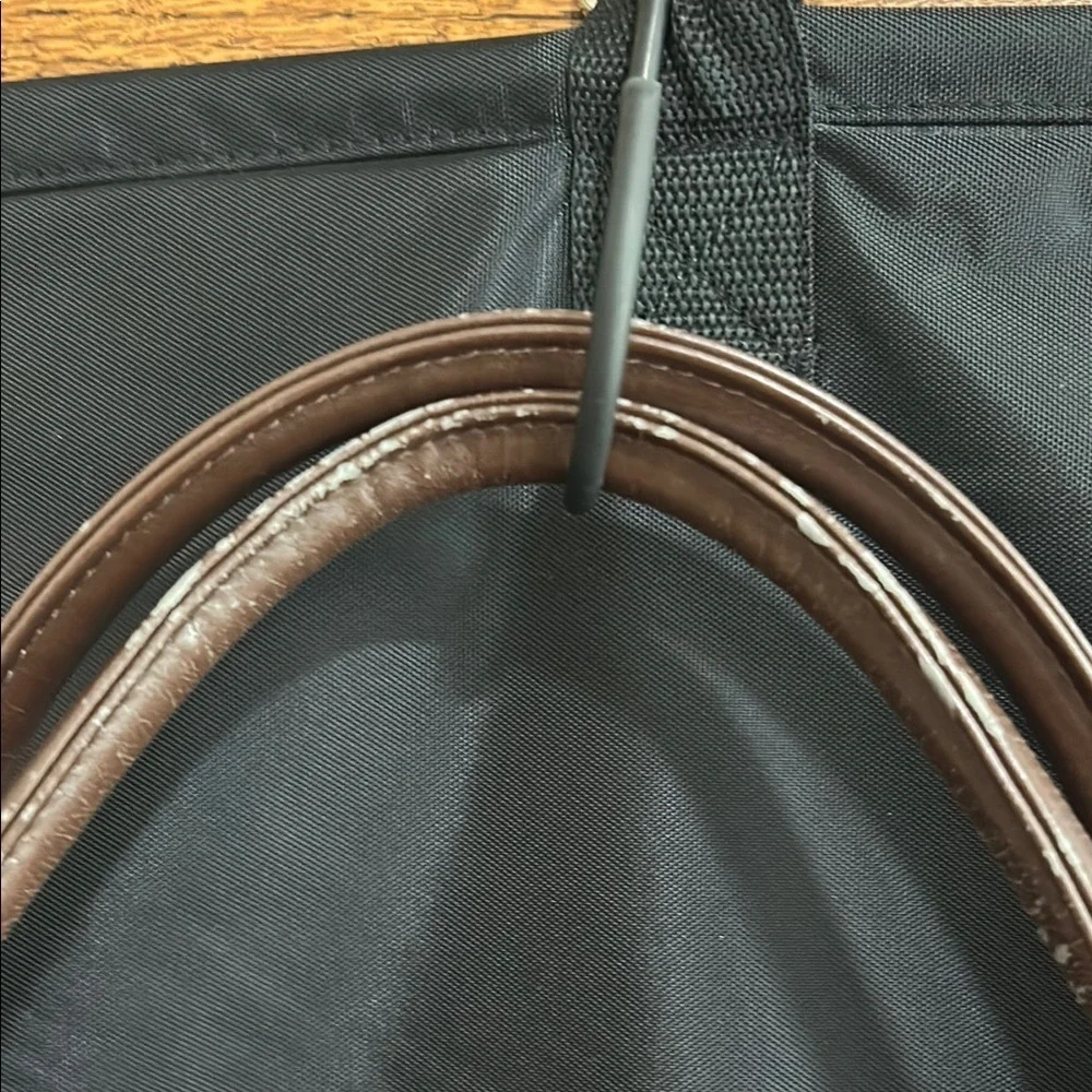 Miche Sleeve Closet Organizer with Pink and Red Sleeve and Brown cloth base bag